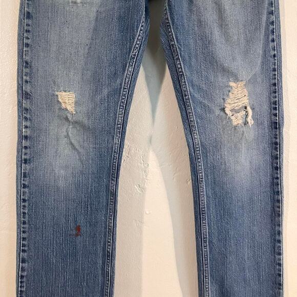 Vintage Y2K Levi’s 514 Blue Denim Distressed‎ Jeans - Picture 2 of 7